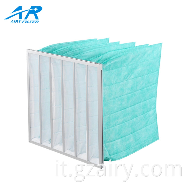 Filtro tascabile non tessuto con telaio in acciaio zincato / telaio in alluminio